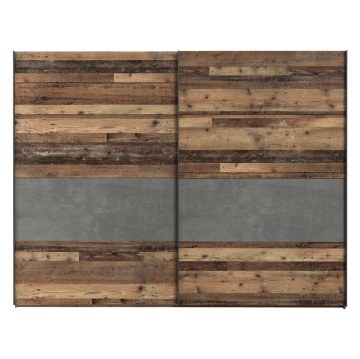 Forte Розсувна шафа 270 см Clif Old – Wood Vintage/Бетон, RCQS12411-C754 - Home Club
