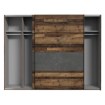 Forte Розсувна шафа 270 см Clif Old – Wood Vintage/Бетон, RCQS12411-C754 - Home Club, зображення 3