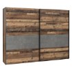 Forte Розсувна шафа 270 см Clif Old – Wood Vintage/Бетон, RCQS12411-C754 - Home Club, зображення 4