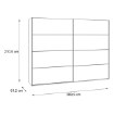 Forte Розсувна шафа 270 см Clif Old – Wood Vintage/Бетон, RCQS12411-C754 - Home Club, зображення 6