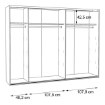 Forte Розсувна шафа 270 см Clif Old – Wood Vintage/Бетон, RCQS12411-C754 - Home Club, зображення 7