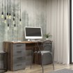 Forte Письмовий стіл 145x60 см з 4 шухлядами та шафкою, колір «Бетон/Old-Wood Vintage», MT926-C943 - Home Club, зображення 2