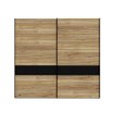 Forte Шкаф-купе 220 см Baderna, дуб Mauvella/чёрный, BDNS92511-M635 - Home Club, изображение 2