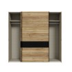 Forte Шкаф-купе 220 см Baderna, дуб Mauvella/чёрный, BDNS92511-M635 - Home Club, изображение 3