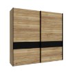 Forte Шкаф-купе 220 см Baderna, дуб Mauvella/чёрный, BDNS92511-M635 - Home Club, изображение 4