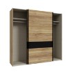Forte Шкаф-купе 220 см Baderna, дуб Mauvella/чёрный, BDNS92511-M635 - Home Club, изображение 5