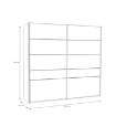 Forte Шкаф-купе 220 см Baderna, дуб Mauvella/чёрный, BDNS92511-M635 - Home Club, изображение 6