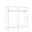 Forte Шкаф-купе 220 см Baderna, дуб Mauvella/чёрный, BDNS92511-M635 - Home Club, изображение 7