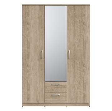 Forte Шафа з дзеркалом 120 см із шухлядами Niko, дуб «Сонома», NIKS82-D30F - Home Club