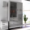 Forte Витрина 110 см Poole, серый/стекло светло-серого цвета Opti, ENJV721-M534 - Home Club, изображение 2