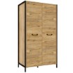 Forte Шафа 110 см Oriental Tree Дуб Bartex/Чорний, HUDS822-M524 - Home Club, зображення 3