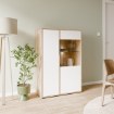 Forte Витрина 90 см Orkney, дуб «Маувелла» / белый глянцевый, OKYV321R-Q344 - Home Club, изображение 2