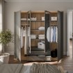 Forte Шафа 220 см Pontypool Дуб Маувелла/Уні Вольфрам Сірий, PNTS941-Q243 - Home Club, зображення 2