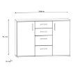 Forte Комода 120 см Net 106 Дуб Сонома/Білий, IKLK231-Q45F - Home Club, зображення 6