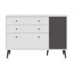 Forte Комод 125 см Harllson, белый/Uni, серый «Вольфрам», HLTK221REC-M806 - Home Club, изображение 2
