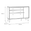 Forte Комод 125 см Harllson, белый/Uni, серый «Вольфрам», HLTK221REC-M806 - Home Club, изображение 6