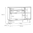 Forte Комод 125 см Harllson, белый/Uni, серый «Вольфрам», HLTK221REC-M806 - Home Club, изображение 7
