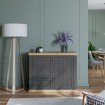 Forte Комода 120 см Pontypool, дуб «Маувелла»/«Уні Вольфрам Сірий», PNTK226L-Q243 - Home Club