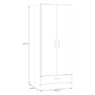 Forte Шкаф шириной 80 см с ящиком Econobox, белый, ECBS823-120 - Home Club, изображение 6