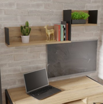 Forte Панель 125 см Oriental Tree «Дуб Bartex»/«Чёрный», HUDB02-M526 - Home Club