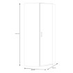 Forte Кутова шафа 90x90 см Econobox 2, біла, ECBS911-120 - Home Club, зображення 6