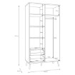 Forte Шафа 105 см Harllson, біла, HLTS721LEC-Z12A - Home Club, зображення 8