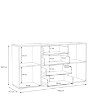 Forte Комод 150 см Locarno Дуб Нельсон/Сірий, LCRK231-N92 - Home Club, зображення 5