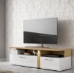 Forte Тв-тумба с подсветкой 160 см Tuluza, белый/дуб Artisan, TUZT121B-C843 - Home Club