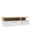 Forte Тв-тумба с подсветкой 160 см Tuluza, белый/дуб Artisan, TUZT121B-C843 - Home Club, изображение 3