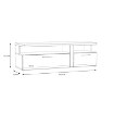 Forte Тв-тумба с подсветкой 160 см Tuluza, белый/дуб Artisan, TUZT121B-C843 - Home Club, изображение 4