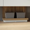 Forte Основа для вертикальної полиці 60 см Lewisville Secret Grey/Дуб Валенсія, LWSB02-M830 - Home Club