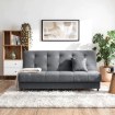 Mebel Elite Комплект із 2 розкладних диванів Lima, сірий, PPHUE.MARIO/PAROS6/Z2/WER - Home Club, зображення 2