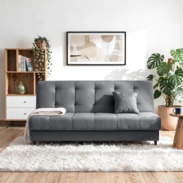 Mebel Elite Комплект із 2 розкладних диванів Lima, сірий, PPHUE.MARIO/PAROS6/Z2/WER - Home Club