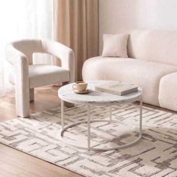 Mebel Elite Столик Agnes Max «Белый мрамор», ME.MAXAGNES/BM/B/L - Home Club