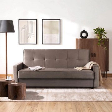 Mebel Elite Комплект із 2 розкладних диванів Aluna бежевого кольору, PPHUE.MATRIX/PAROS4/Z2/WER - Home Club