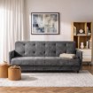 Mebel Elite Комплект із 2 розкладних диванів Tivoli, сірий, PPHUE.MATTEO/SALLY9/Z2/WER - Home Club, зображення 2