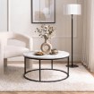 Mebel Elite Столик Conny Max Білий мармур/Чорний, ME.MAXCONNY/BM/CZ/L - Home Club, зображення 2