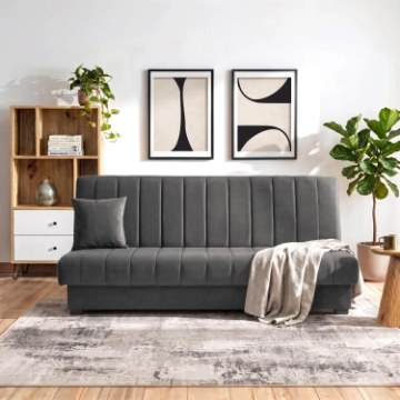 Mebel Elite Комплект із 2 розкладних диванів Sigma, сірий, PPHUE.PICCOLO/PAROS6/Z2/WER - Home Club