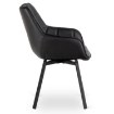 Mebel Elite Вращающееся кресло Luna, чёрная экокожа, ME.LUNA/CZ/E/K - Home Club, изображение 5