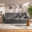 Mebel Elite Комплект із 2 розкладних диванів Malta, сірий, PPHUE.MAXIM/POLARIS19/Z2/WER - Home Club, зображення 2