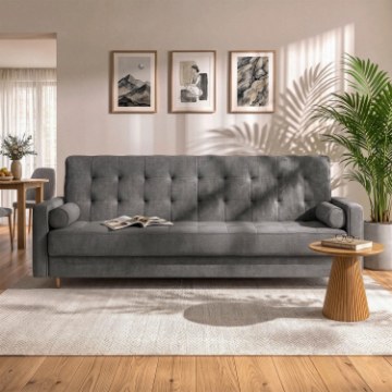 Mebel Elite Комплект із 2 розкладних диванів Malta, сірий, PPHUE.MAXIM/POLARIS19/Z2/WER - Home Club
