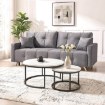 Mebel Elite Набір столиків Dafne Max, білий мармур, ME.MAXDAFNE/BM/CZ/L - Home Club, зображення 2