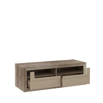 Forte Тв-тумба с ящиками 140 см Tiziano, дуб античный/бежевый, TZT12-P82 - Home Club