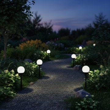 Garden Line Солнечная Лампа Куля 10 x 10 x 33 см, SOL0717 - Home Club