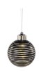 Chomik Набор из 3 стеклянных шаров - серебряные, 8 см, Led, BOZ4372 - Home Club, изображение 2