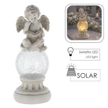 Chomik Фигурка Ангела На Шаре С Led-Подсветкой И Эффектом Разбитого Стекла, 13 x 14 x 34,5 См, DED1765 - Home Club