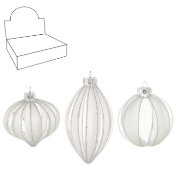 Chomik Стеклянная Шарика - Прозрачная, Украшенная Разнообразными Узорами, BOZ4884 - Home Club