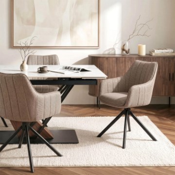 Mebel Elite Вращающееся кресло Mumbai бежевого цвета, ME.MUMBAI/BZ/T/K - Home Club