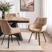 Mebel Elite Вращающееся кресло Luna, бежевое, велюровое, ME.LUNA/BZ/V/K - Home Club, изображение 2