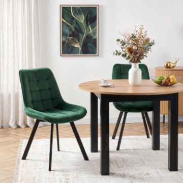 Mebel Elite Стілець Rick зеленого кольору з велюру, ME.RICK/Z/V/K - Home Club